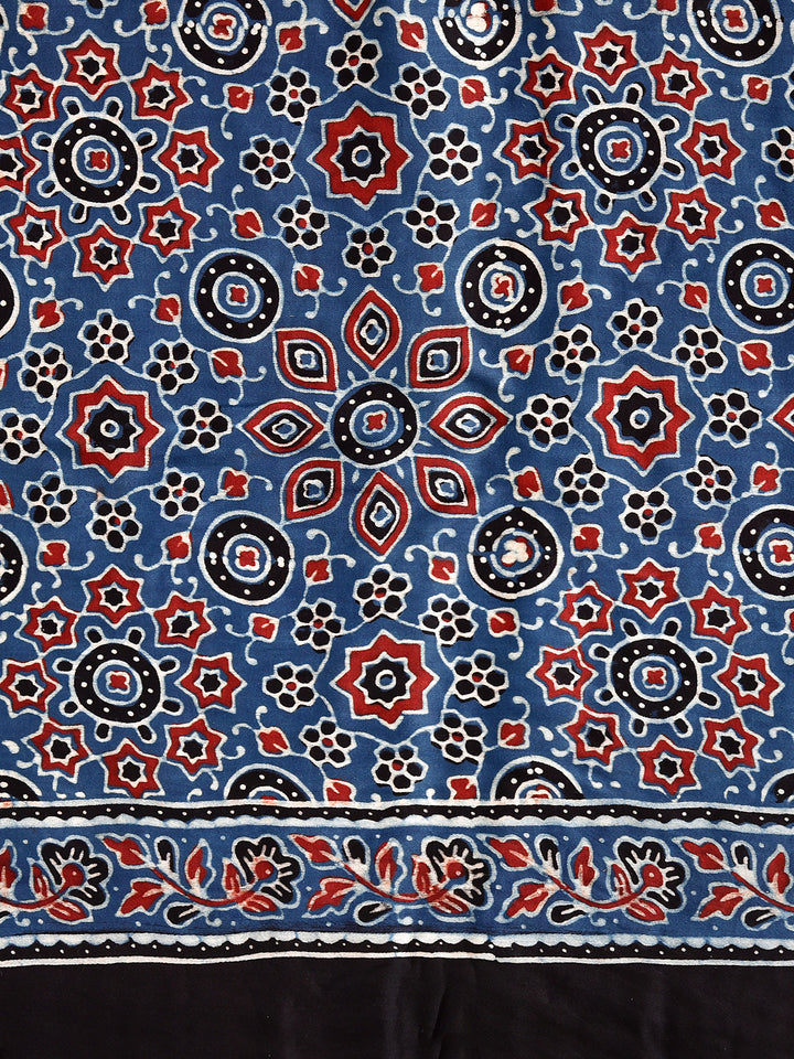 TIMARIKA : AJRAKH GHARCHOLA SEMI GAJJI SILK SAREE