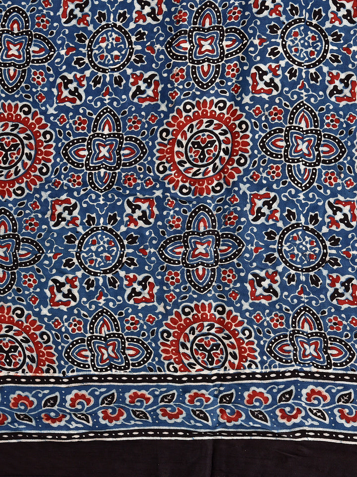 SUKANYA : AJRAKH GHARCHOLA SEMI GAJJI SILK SAREE