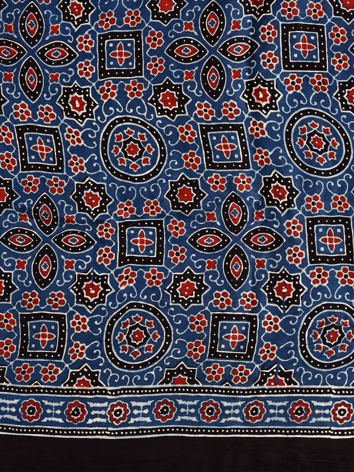 DAKSHAINI : AJRAKH GHARCHOLA SEMI GAJJI SILK SAREE