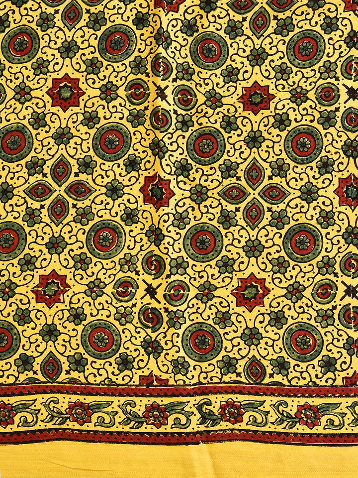 SHAJI : AJRAKH GHARCHOLA SEMI GAJJI SILK SAREE
