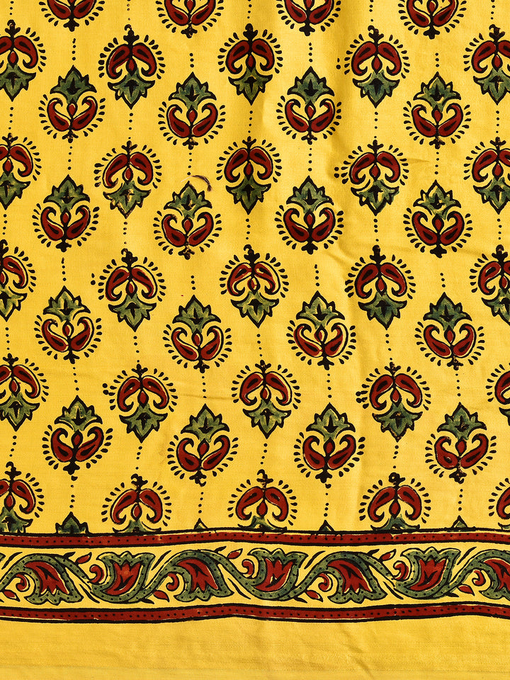 DHEERJA : AJRAKH GHARCHOLA SEMI GAJJI SILK SAREE