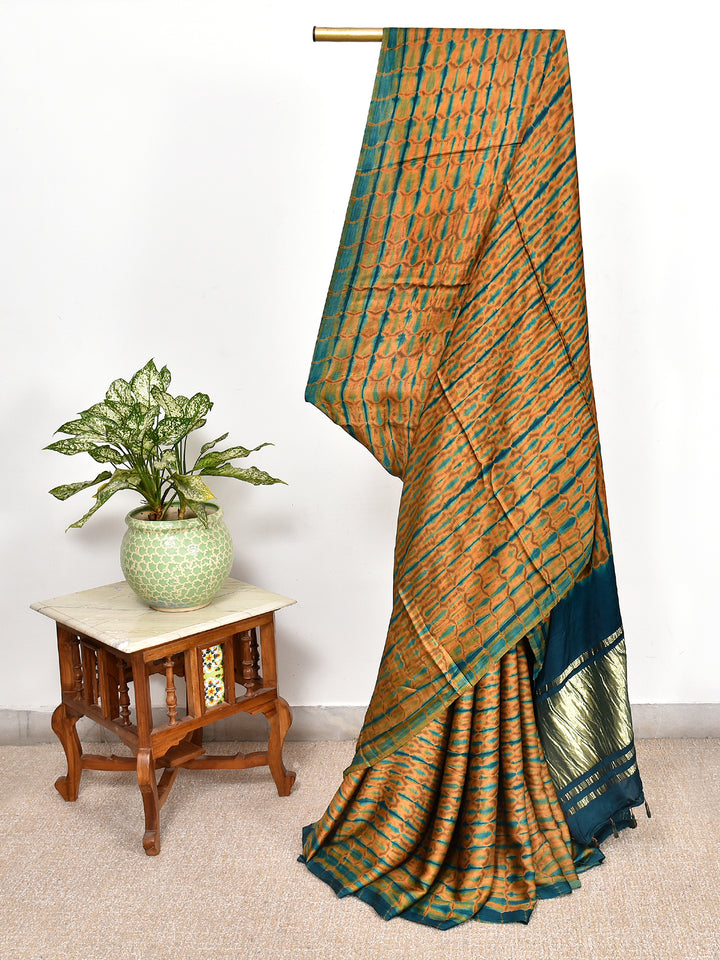 YUKTA : HAND SHIBORI MODAL SILK SAREE