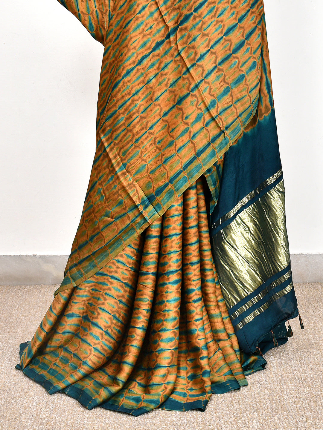 YUKTA : HAND SHIBORI MODAL SILK SAREE