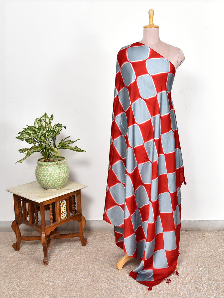 YUMASH : CLAMP DYED MODAL SILK DUPATTA