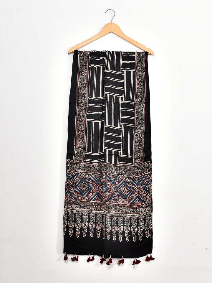 TUSHIKA : AJRAKH MODAL SILK STOLE