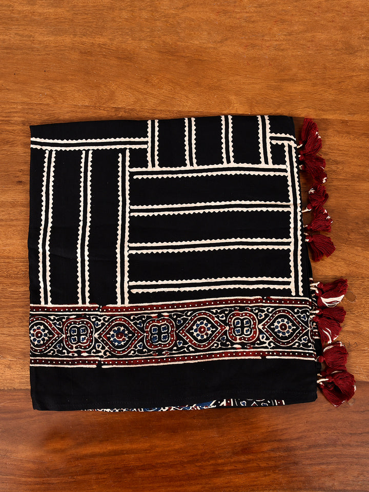 TUSHIKA : AJRAKH MODAL SILK STOLE