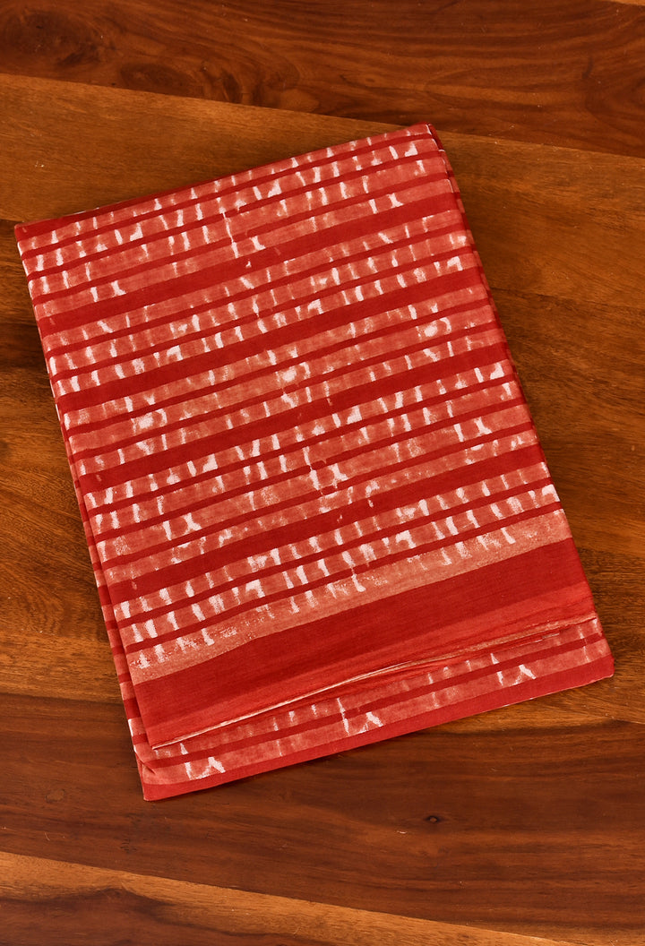 NIMYA : COTTON DABU HANDBLOCK PRINTED SAREE