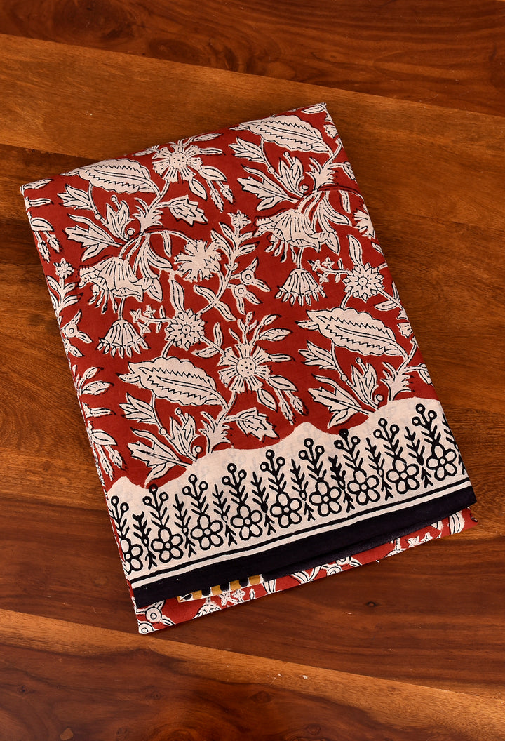 ROLI : COTTON BAGRU HANDBLOCK PRINTED SAREE