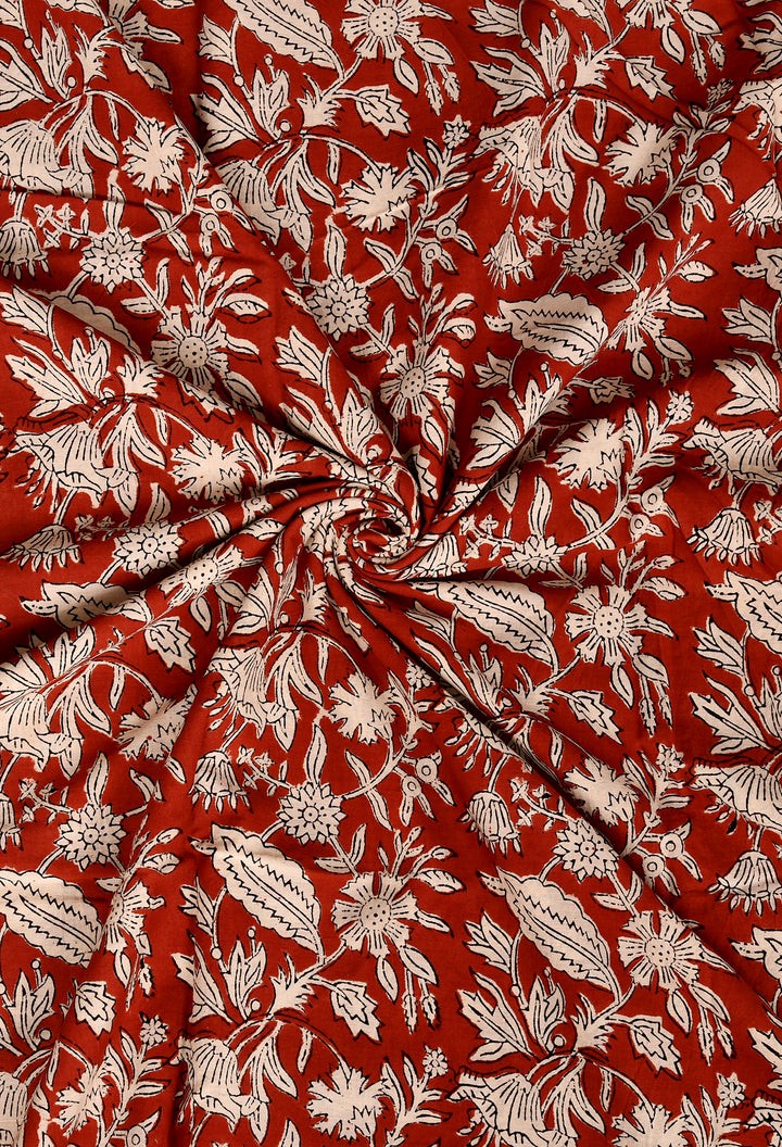 ROLI : COTTON BAGRU HANDBLOCK PRINTED SAREE