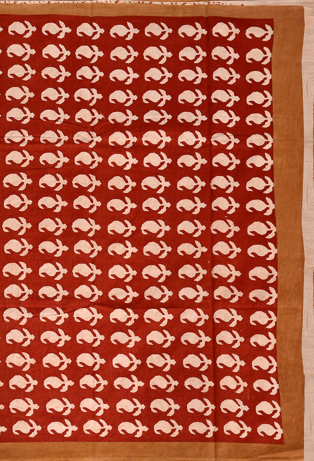 SUMAIRA : COTTON BAGRU HANDBLOCK PRINTED SAREE