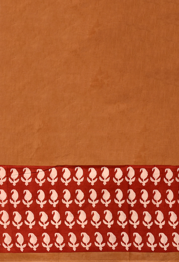 SUMAIRA : COTTON BAGRU HANDBLOCK PRINTED SAREE