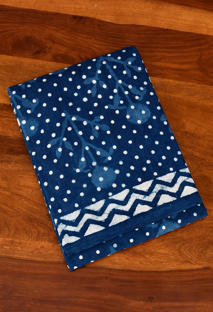 NISTHA : COTTON BAGRU HANDBLOCK PRINTED SAREE