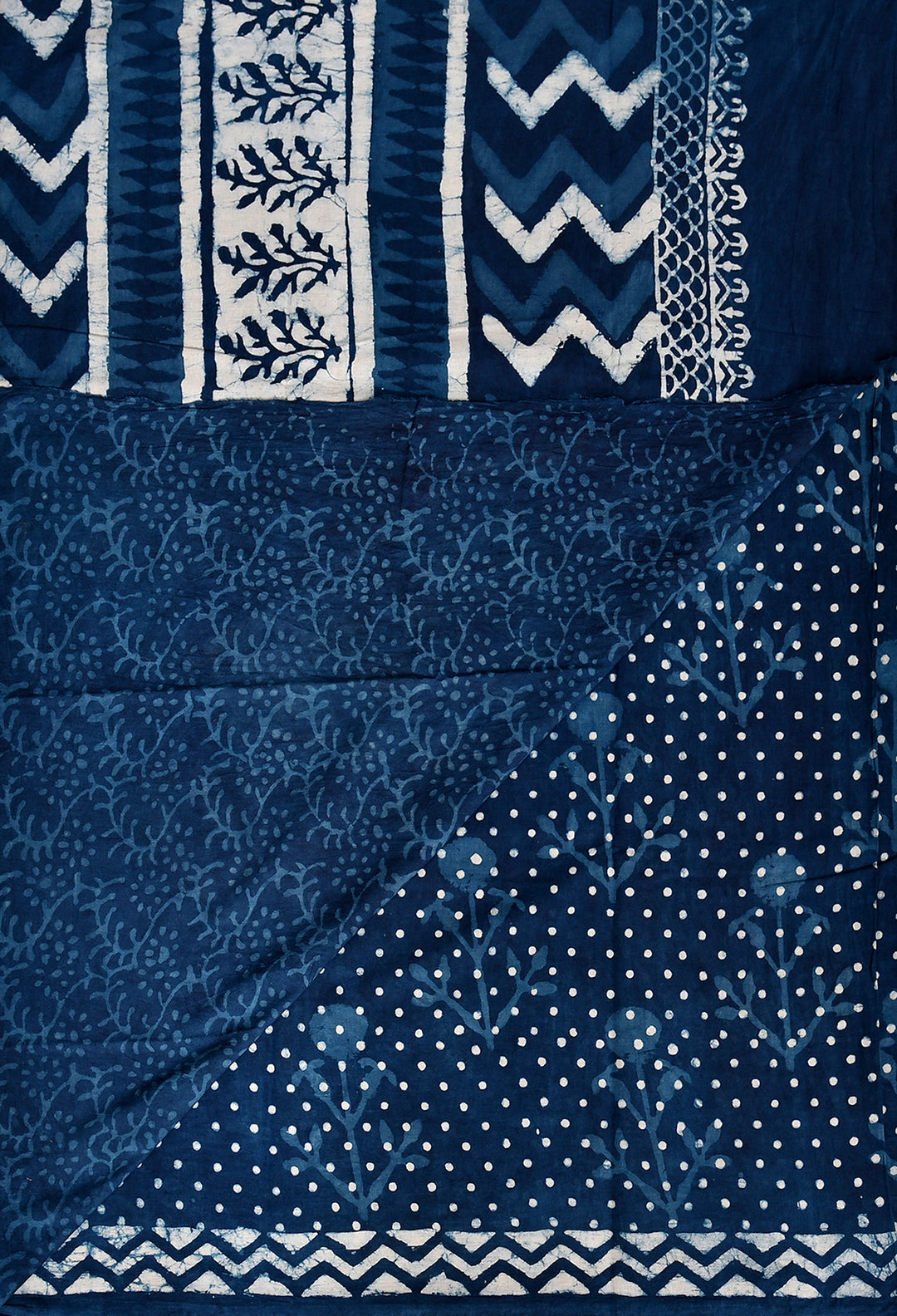 NISTHA : COTTON BAGRU HANDBLOCK PRINTED SAREE