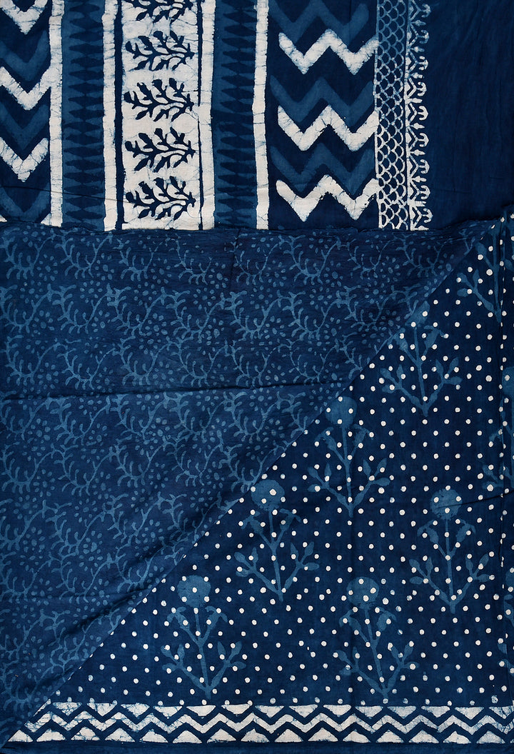 NISTHA : COTTON BAGRU HANDBLOCK PRINTED SAREE