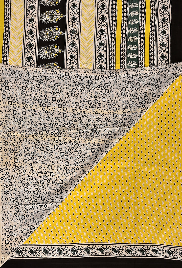 MANJU  : COTTON BAGRU HANDBLOCK PRINTED SAREE