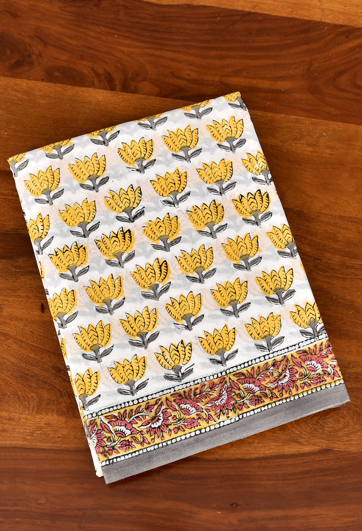 UTTARA : COTTON BAGRU HANDBLOCK PRINTED SAREE