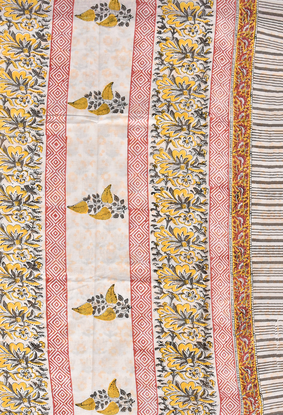 UTTARA : COTTON BAGRU HANDBLOCK PRINTED SAREE