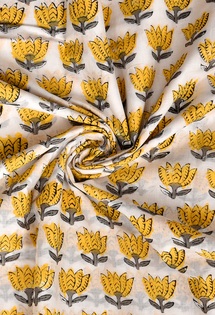 UTTARA : COTTON BAGRU HANDBLOCK PRINTED SAREE