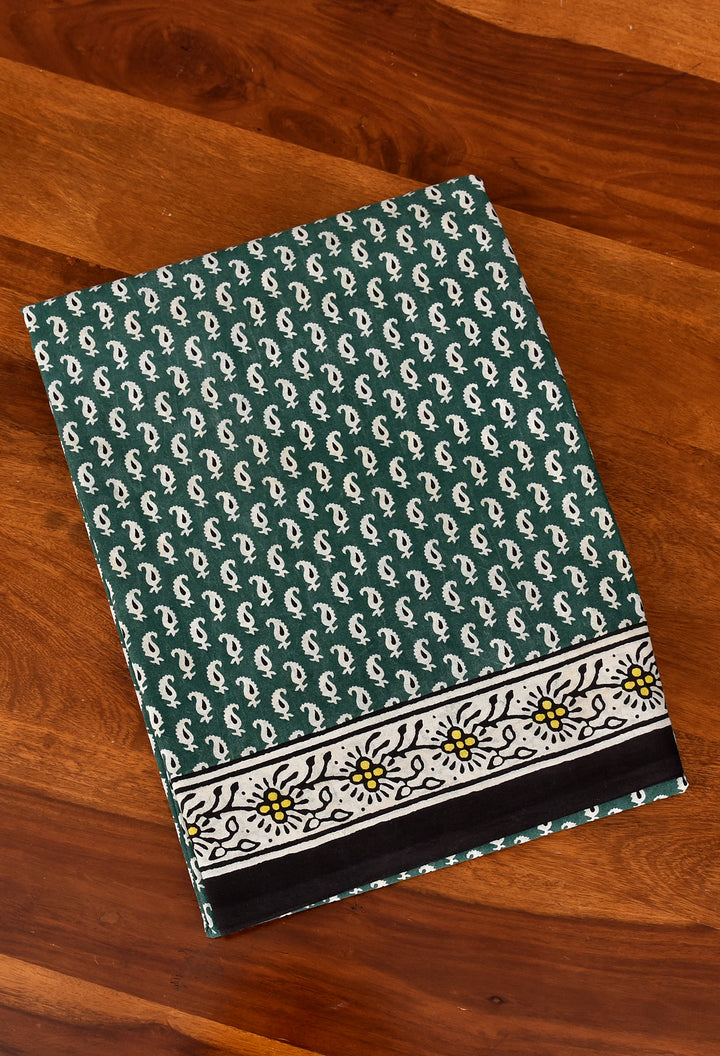 SHATKASHI : COTTON BAGRU HANDBLOCK PRINTED SAREE