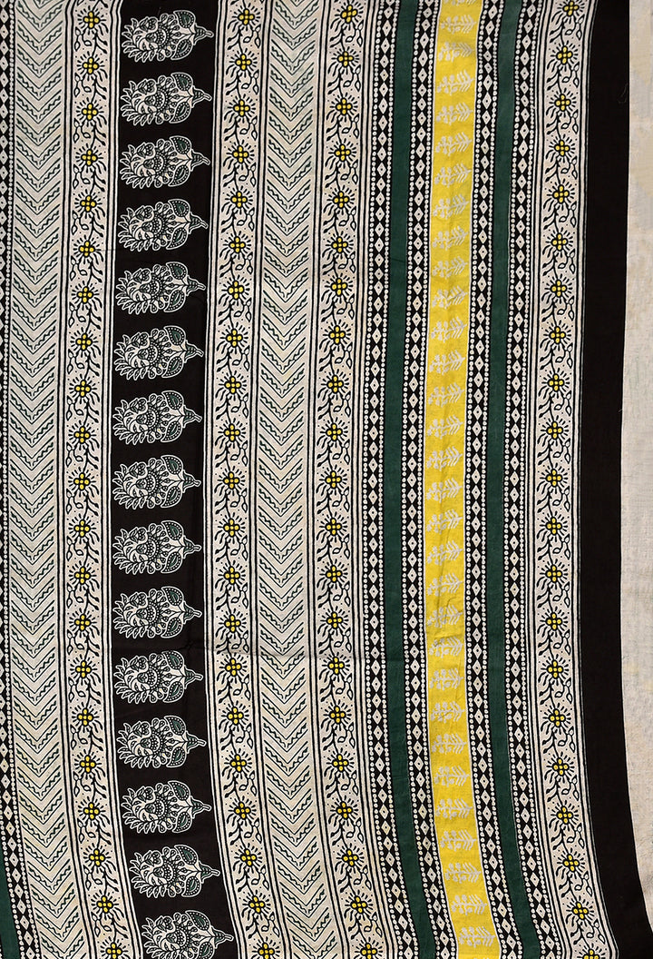 SHATKASHI : COTTON BAGRU HANDBLOCK PRINTED SAREE