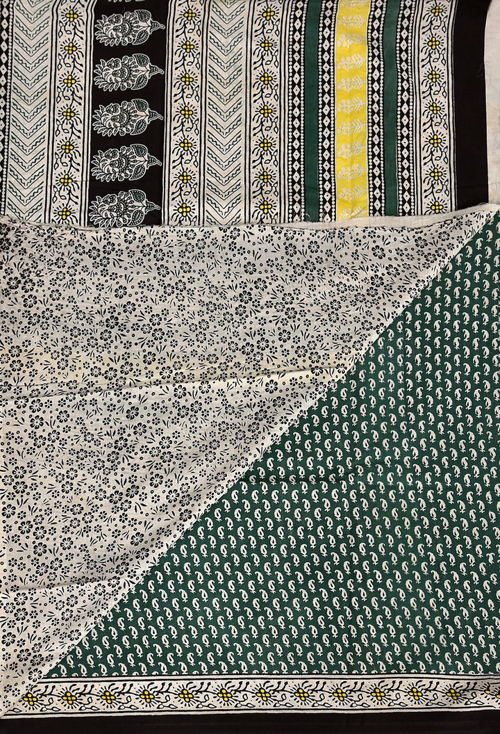 SHATKASHI : COTTON BAGRU HANDBLOCK PRINTED SAREE