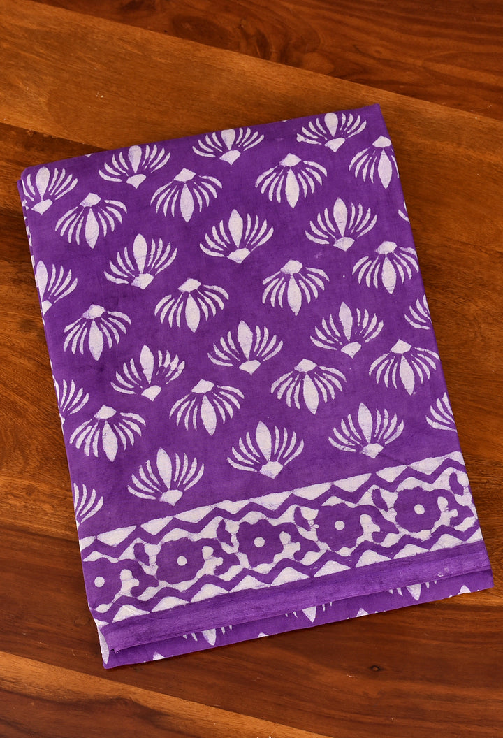 SHATABDI : COTTON DABU  HANDBLOCK PRINTED SAREE